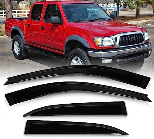 Smoke Window Visors For 2015-2016 Ford F150 Super Crew Cab – 4 Piece Set By Galaxymotoinc
