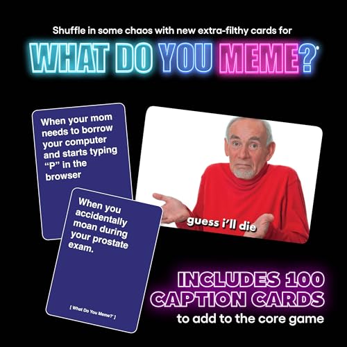 Image of What Do You Meme? After Hours by Relatable, The Explicit Expansion Pack for Game Night, Board Games, Adult Games, and Party Games, Includes 100 Caption Cards to Play with Full-Sized Game