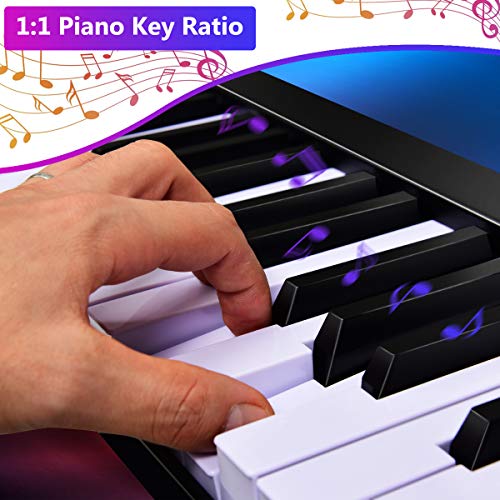 COSTWAY Digitale piano met 88 toetsen, geüpgraded elektrisch toetsenbord met draagbare draagtas, 128 ritme, 128 toon… - Image 8