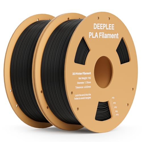 Image of PLA 1.75mm 3D Printer Filament, Dimensional Accuracy + /- 0.02mm, Neatly Wound, No Clogging, Vacuum Package, Fits for Most FDM 3D Printers, Cardboard Spool 2kg Black