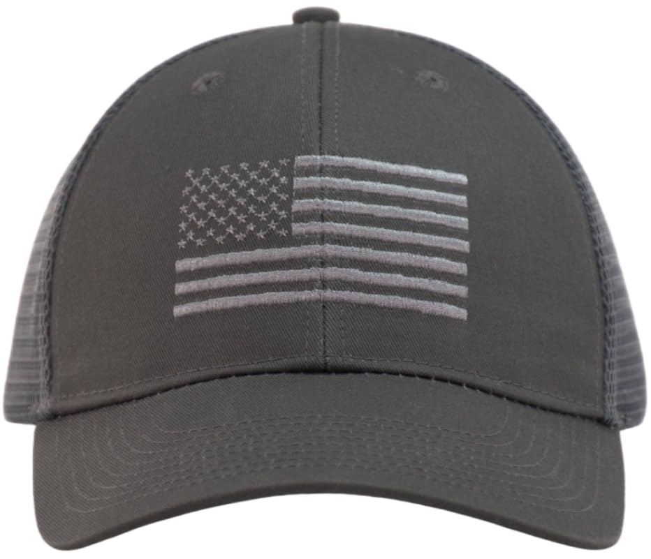 Image of TSSGBL USA Flag Trucker Hat - OSFM & XXL Big Head Fit, Adjustable Mesh Snapback American Patriotic Baseball Cap