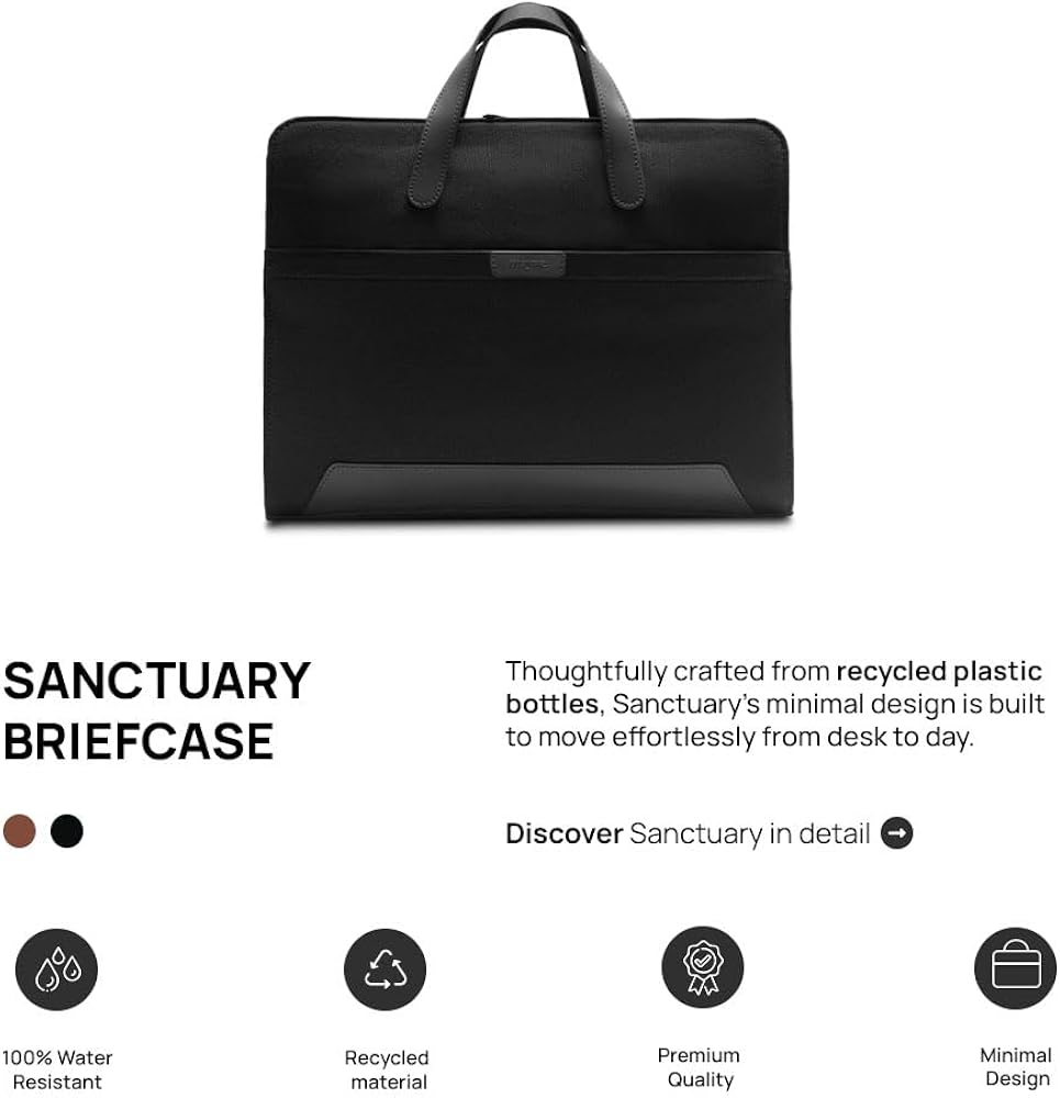 MAYWE | Sanctuary Briefcase | with Secure Zipper Closure Spacious