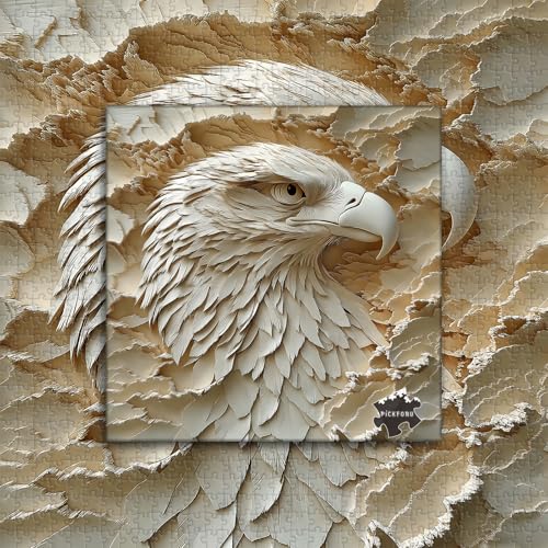 50% Off Paper Eagle Jigsaw Puzzle 1000 Pieces - Unique Art Challenge - Image 4