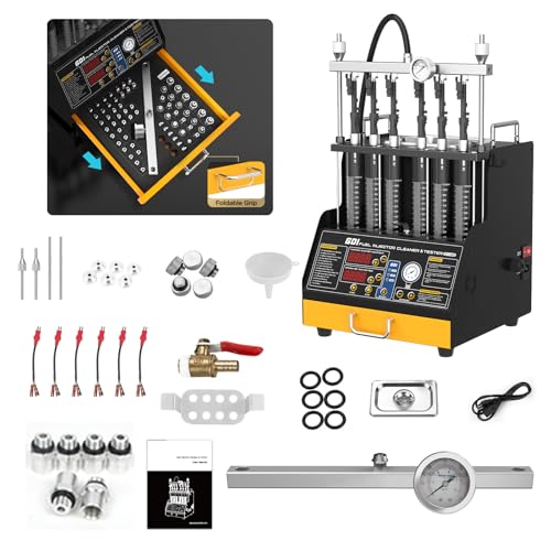 CT450 GDI Fuel Injector Cleaner Tester,6-Cylinder Fuel Injector Cleaner Tester,GDI,EFI,FSI Fuel Injector Cleaner Machine With Bottom Drawer,Constant TEMP. Heating,Smart Control Panel,13 Functions,110V