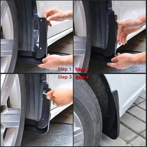 Garde-boue pour A8 D3 (2008-2010) - Kit complet de protection avant et arrière 4 pièces