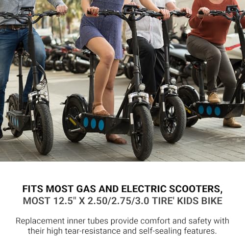 Image of 12.5 x 2.5 /2.75 /3.0 Scooters Replacement Tubes Inner Tube with TR13 Stem for Razor Pocket Mod (Bella, Betty, Bistro, Daisy, Hannah, Sweet Pea), Currie, and Schwinn GT