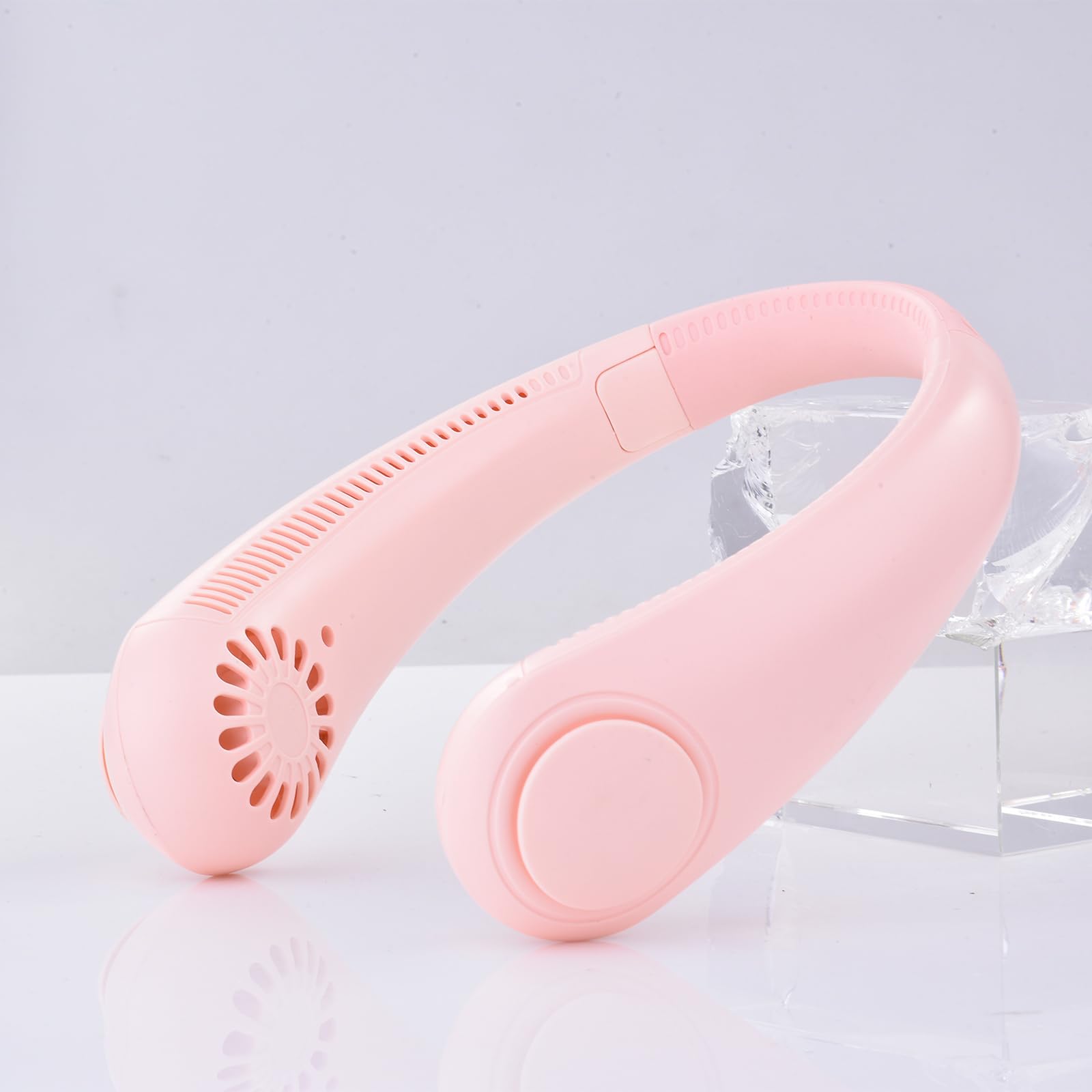 Portable Neck Fan, USB Rechargeable, Bladeless, Lightweight, Earphone Design, Leafless Hanging, Neck Cooling Fan for Kitchen (ROSE) (B0D5QHTT9H) Amazon Price History, Amazon Price Tracker