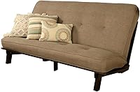 Vista 11 de Kodiak Furniture Carson - Juego de marco de futón y colchón de tamaño matrimonial, marco de futón de madera con acabado marrón Java con colchón