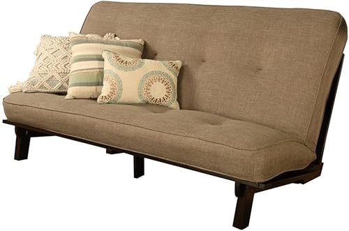 Miniatura 11 de Kodiak Furniture Carson - Juego de marco de futón y colchón de tamaño matrimonial, marco de futón de madera con acabado marrón Java con colchón