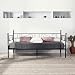 FetiNes Marco de Cama Cama Divan, Estructura de Metal Cama para Colchón de 90 x 190 cm Sofá Diván para Adultos Negro