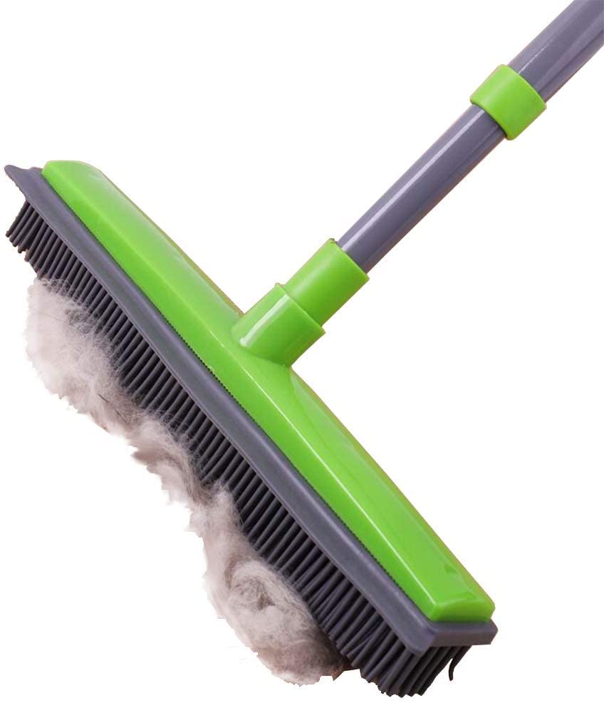 Buy Rubber Broom Carpet Rake for Pet Hair Removal, Portable Hair
