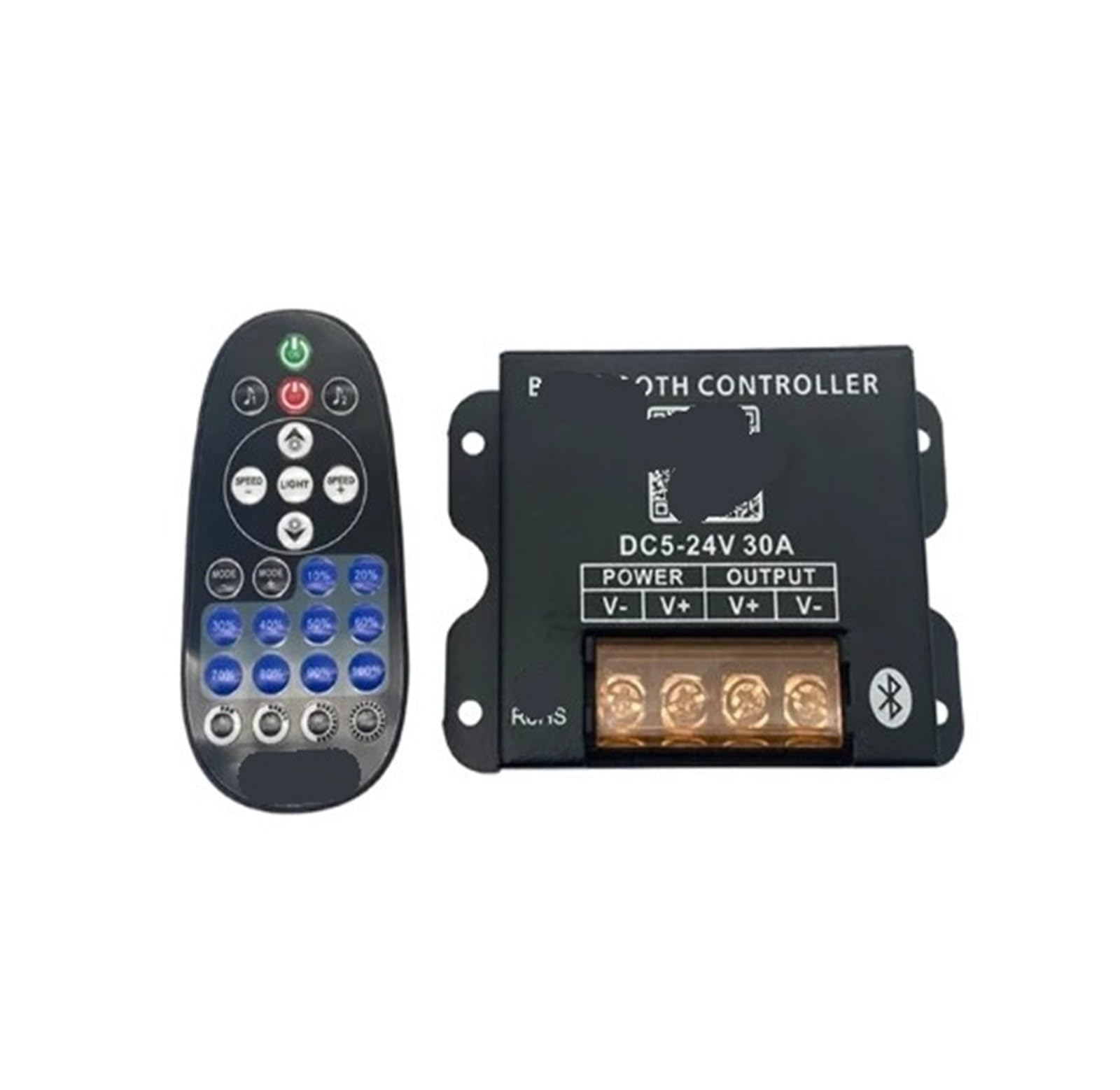 Variateur LED 30A haute puissance avec sa télécommande complète pour illuminer votre intérieur