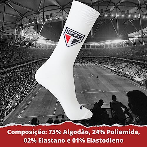 Kit 3 Pares Meia Casual Licenciada São Paulo Futebol Clube Tam 34 a 39