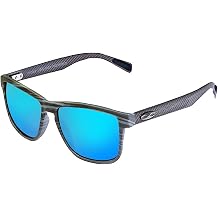 ICICLES Moto Cf Polarized Mirror Lens Sunglasses with Wood Grain Frame