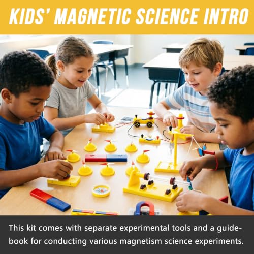 JIOEWVELL Magnetic Science Experiment Kit, STEM Physics Learning Set with Magnets, Compass, Magnetic Experiment Accessories, Over 10 Kinds of Science Experiments Eduactional Physics Toy Gift for Kids - Image 3