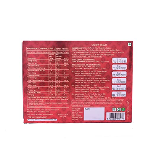 Image of Karachi Bakery Chai Biscuit, 400g & Premium Cashew Biscuit, 800 g