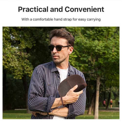 Catapurus Electronic Organizer Bag, Top Grain Leather, Retro Vintage Design, Fully Handmade, Portable Travel Electronic Accessories Storage Cases For Phone, Cables, Chargers, Hard Drive, Cards, Airtag #TOP2