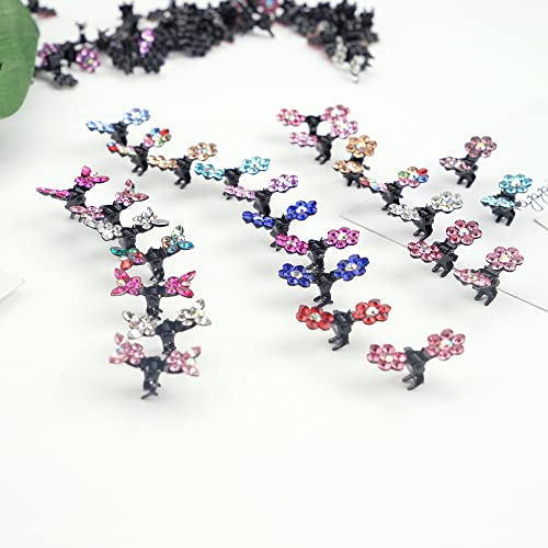 Ded 80Pcs Butterflu Hair Clips Flower Rhinestone Hair Clip Glitter Hair Bangs Clips Hair Accessories For Baby Girl Kids Toddlers #TOP4