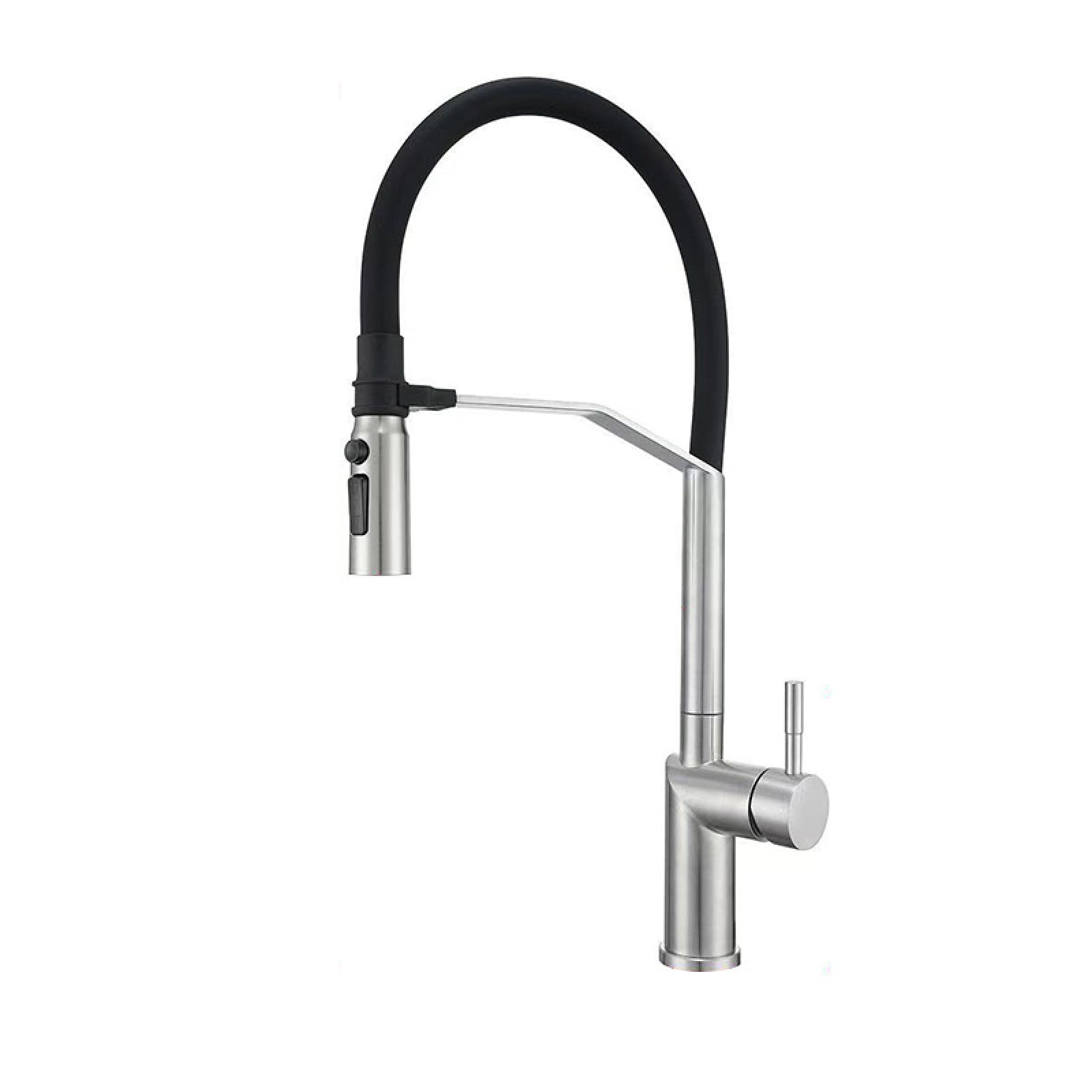 Fanjubei Pvd Brushing Hot And Cold Pull-Out Magnetic Kitchen Sink Faucet, Brushed