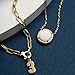 Kendra Scott Volleyball Pendant Necklace, 14k Gold Plated Brass, Mother-of-Pearl, Fashion Jewelry for Women