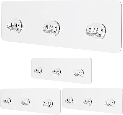 Tiras adhesivas de ducha, calcomanías de repuesto para montaje en pared, ganchos de succión grandes y fuertes para almacenamiento de baño, estantes