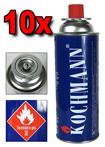 Kochmann 10 x Gaskartuschen MSF- 1A für Gaskocher Campingkocher 227g. Gaskartusche