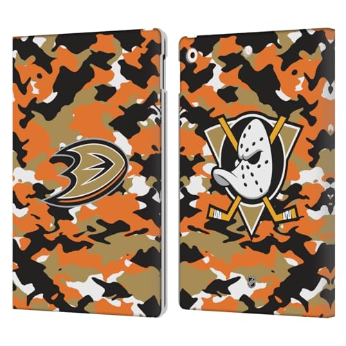 Étui en cuir iPad 10.2 camouflage NHL Anaheim Ducks durable