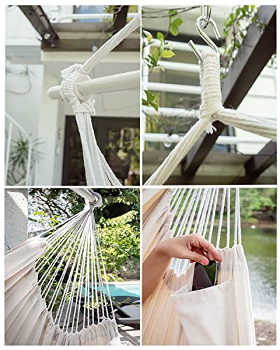Image of ADVOKAIR Hammock Chair Large 70.9 inchx47.2 inch, 32% Bigger XXL Hanging Swing Chair with 500lbs Capacity, Heavy Duty Steel Spreader Bar, Extra Roomy Comfort for Adult Indoor Outdoor Bedroom Patio