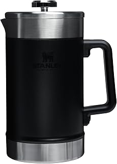 STANLEY Classic Stay-Hot French Press 48oz Insulated Stainless Steel - Keeps Coffee Hot 4 Hours, BPA-Free Black