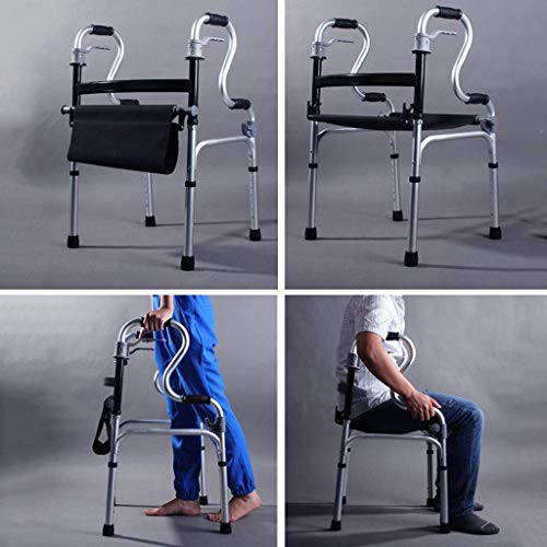 Déambulateur avec siège Walker pliable pour aide à la mobilité senior