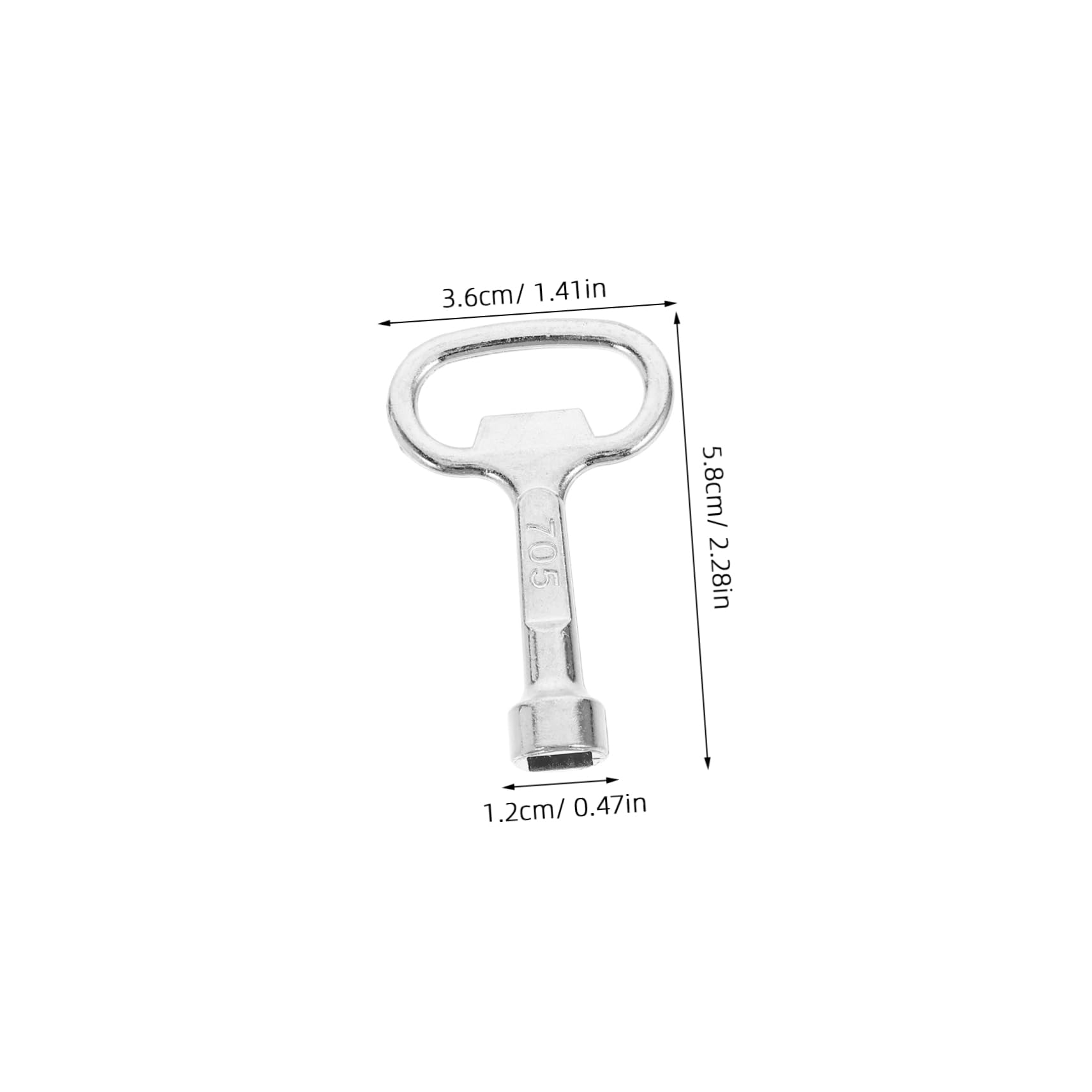 KOMBIUDA 6Pcs Square Key for Trash Bins Keys for Outdoor Waste Containers Compatible with Community Trash Bins Silver Finish