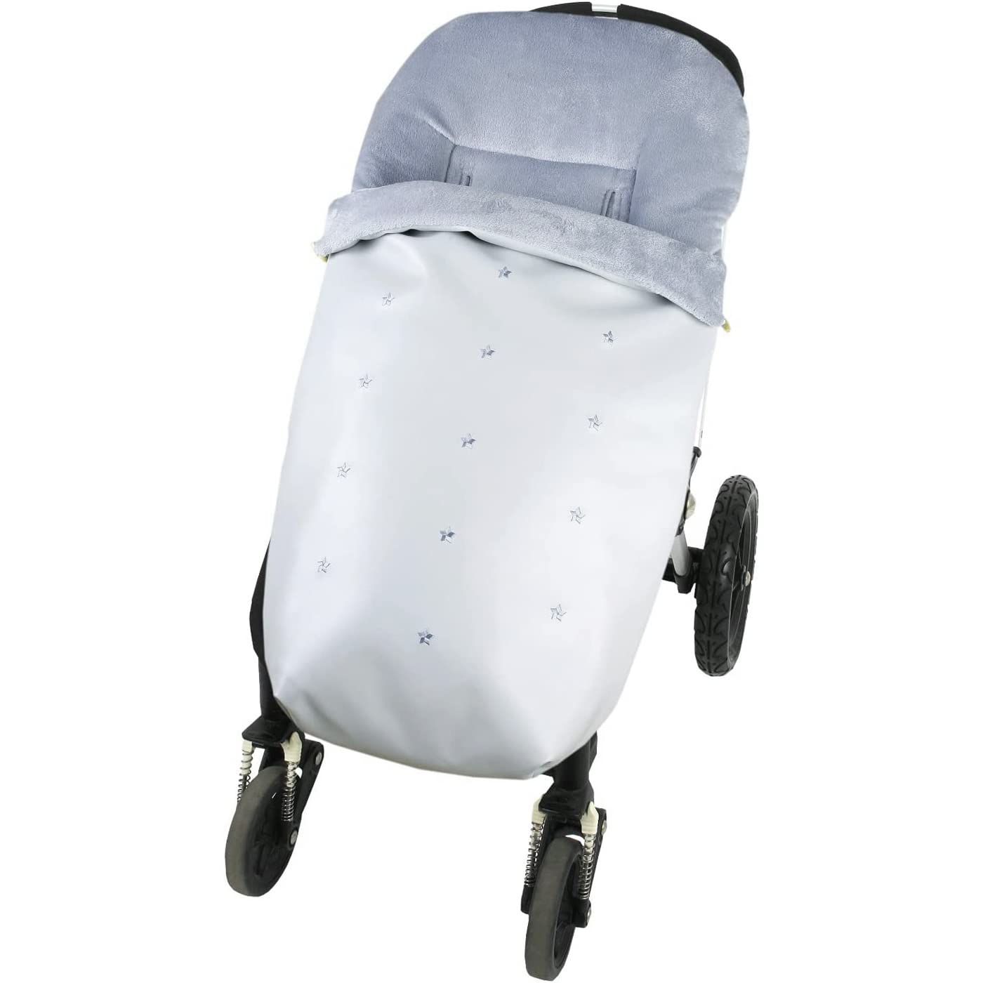 Saco de carro bebé universal, Saco pasa silla paseo invierno polar impermeable (Blanco)