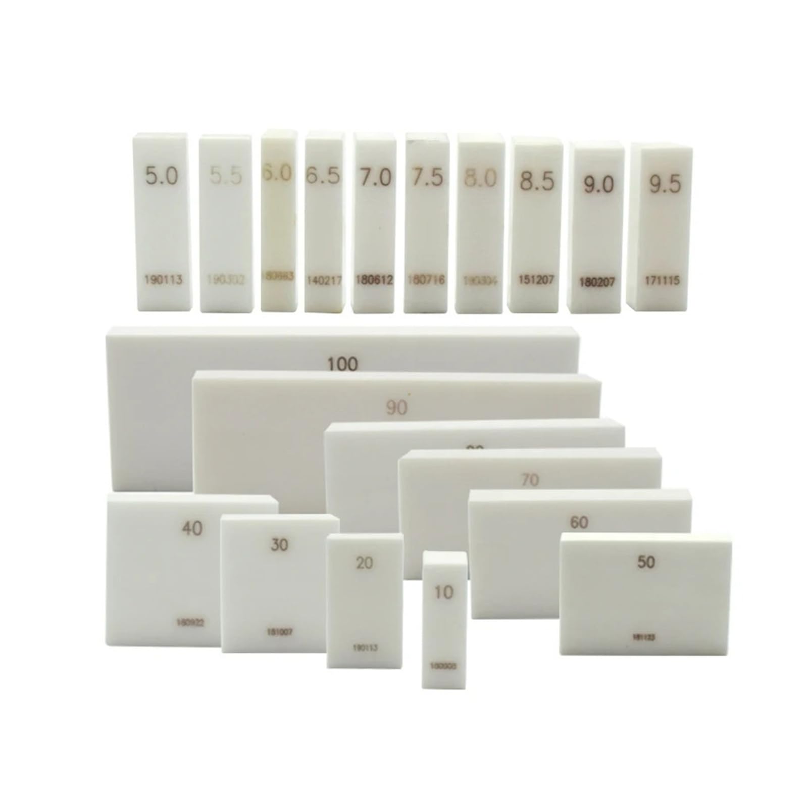 1 szt. Ceramiczna płytka pomiarowa 1mm-100mm dokładność klasa 1 bloki pomiarowe do suwmiarki z noniuszem, wykrywanie mikrometru Precyzyjny pomiar(100mm)