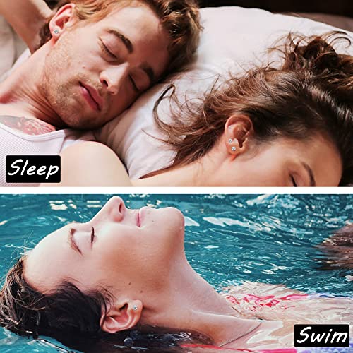 Mjust Small Titanium Earrings For Women G23 Titanium Stud Earrings For Sensitive Ears Dot Ball Cubic Zirconia Hypoallergenic 20G Flat Back Earrings Cza #TOP6