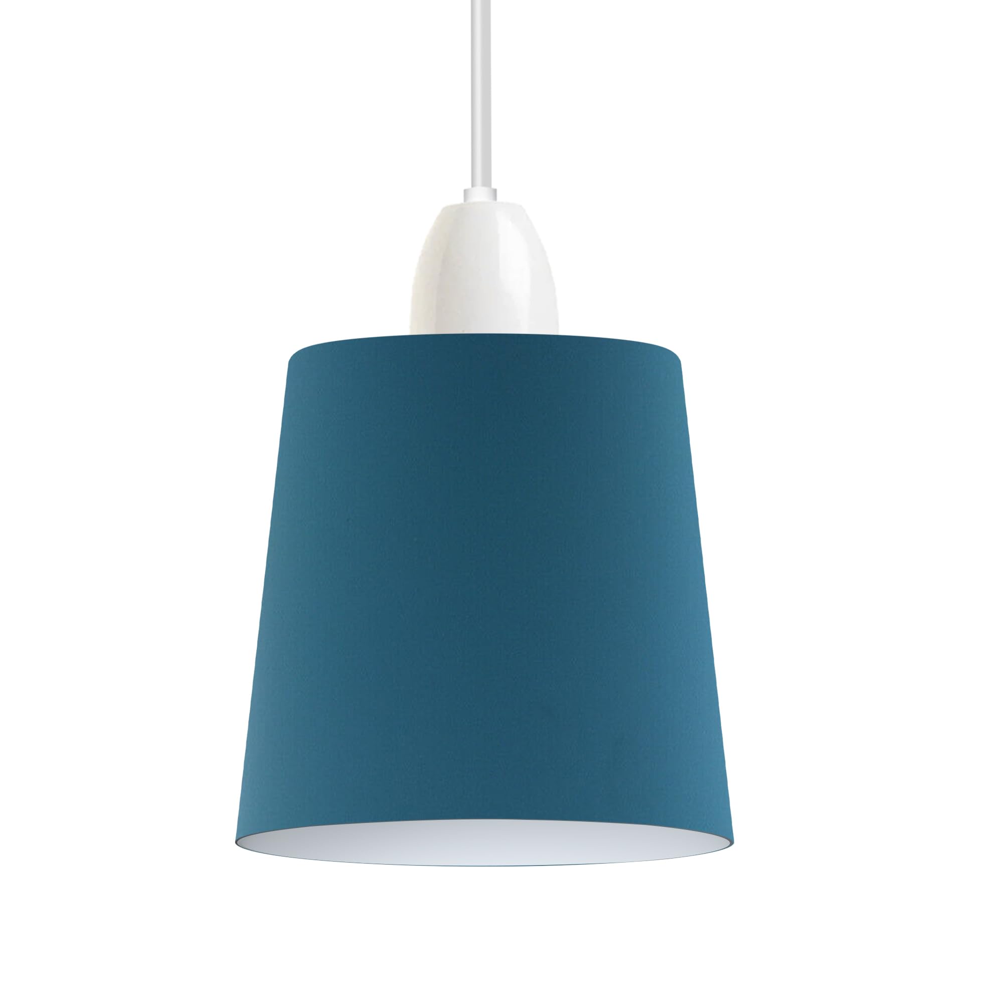 Ledsone Blue Modern Small Light Shades, Replacement Easy Fit Vintage Non Electric Metal 12Cm Lamp For Industrial Ceiling Pendant Lighting, Table, Wall Sconce Living Room, Bedroom (Blue), (Lscp150)