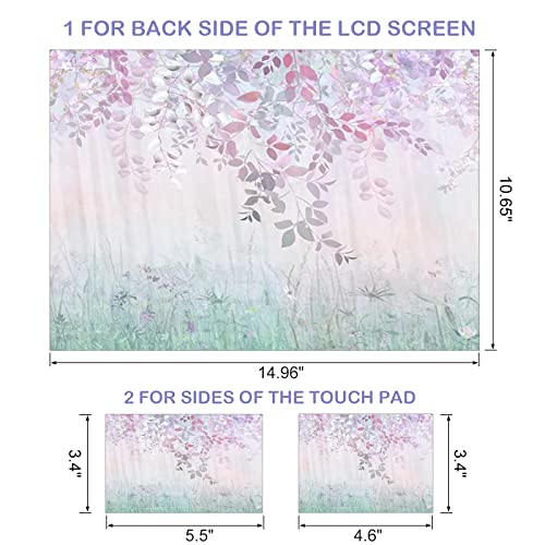 Image of DINKY Laptop Skin Sticker Decal, 12 inch 13 inch 13.3 inch 14 inch 15 inch 15.4 inch 15.6 inch Laptop Universal Reusable Vinyl Skin Stickers Cover Art Decal Notebook PC Personalized Protector-Wildflowers