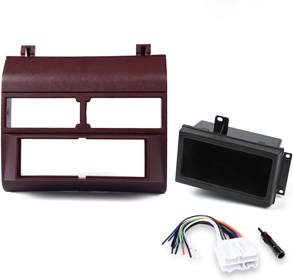 PIT66 Dash Cover panel Install Dash Kit Wire Harness Adapter Compatible with 1988-1994 Chevy GMC Trucks Mount Dashboard Cover Red