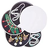 CEWROM Joyero redondo con espejo, soporte para joyas, 4 niveles giratorio, organizador de joyas, organizador de joyas de viaje para anillos, pendientes, collar, regalo de cumpleaños para mujer