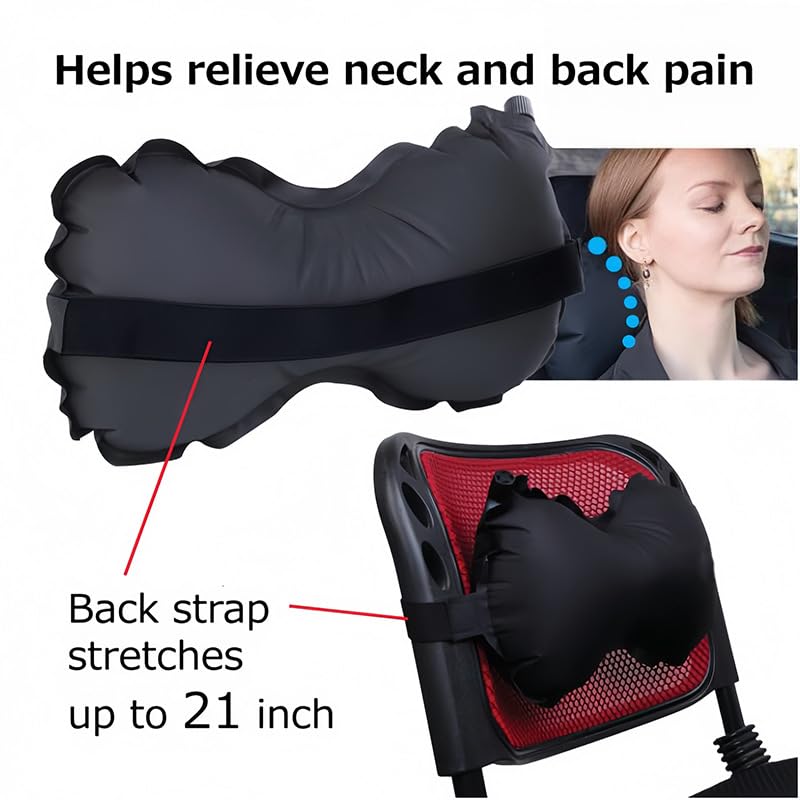Cuscino Gonfiabile A Cuneo 46×30 Cm – Supporto Lombare E Sollevagambe Per Viaggio E Relax