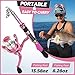 Fishing Rod and Reel Combos, Fishing Gear Gifts for Women with Spinning Reel, Lures, Line, Pink Ladies Telescopic Pole Kit Designed for Girls Adults by PLUSINNO