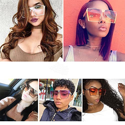 Neue 2026 übergroße Sonnenbrille Metallrahmen Frauen Spiegel Sonnenbrille Männer UV400 große Rahmenschirme