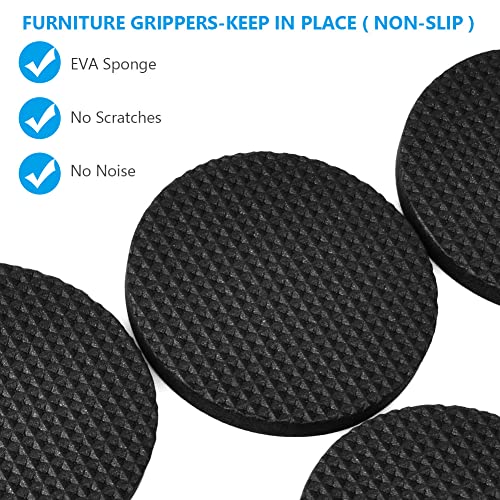 OSDUE Almohadillas antideslizantes 5 mm, juego fieltro autoadhesivo, alfombra antideslizante muebles, patas sillas, suelos duros (36 unidades) - imagen 3