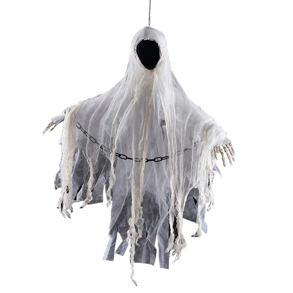 Halloween à suspendre effrayant accessoire sonore et lumineux pour extérieur