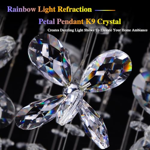 Lámpara de techo de cristal con 50% de descuento, control remoto y APP