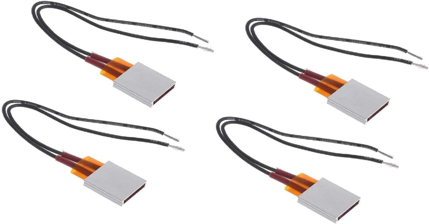 4-Pack PTC Ceramic Heating Element, 5W-50W, AC/DC 12V/110V | Constant surface temperature, quick heat-up, long service life, for air or solid heating applications
