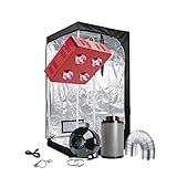 TopoGrow LED Grow Tent Complete Kit LED 800W COB LED Grow Light Kit +36"X36"X72" Indoor Grow Tent +