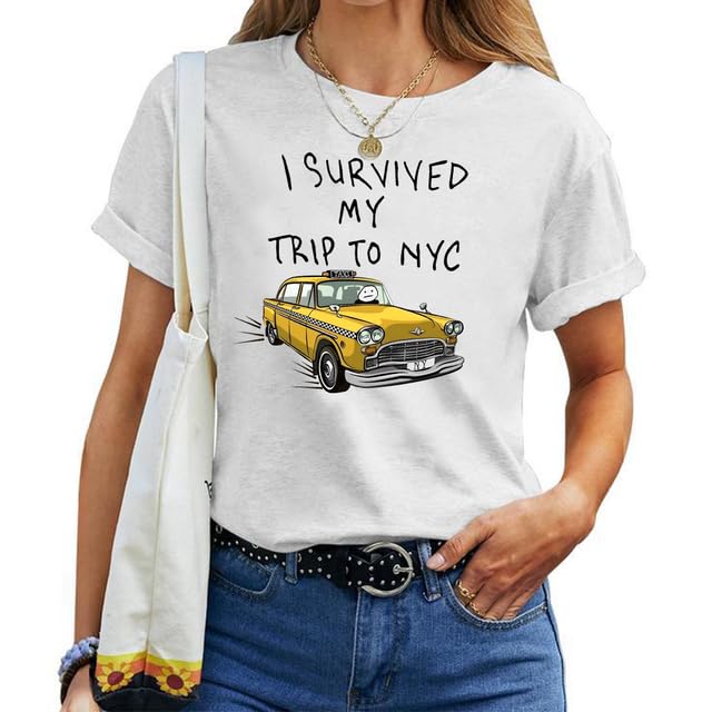 I Survived My Trip to NYC T-Shirt Funny Survived My Trip to New York Shirt Unisex Casual Short Sleeve Graphic Tees2