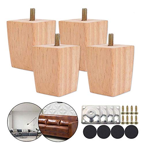 Steppiano 家具脚 4本セット テーブル脚 ソファ 脚 ソファ 足 家具パーツ 木製 diy 置き換え足 6cm 10cm 15cm