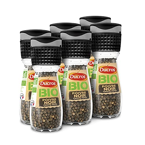 DUCROS - Moulin Poivre Noir Bio 30 g - Lot de 6