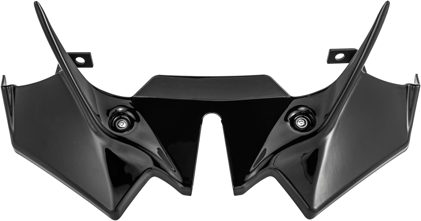 Motorcycle Front Wheel Beak Nose Cone Cover for Z650 2021 2022 2023 2024 Z 650 Lower Headlight Fairing Aerodynamic Winglets Fairing Decorative Kit (Black)